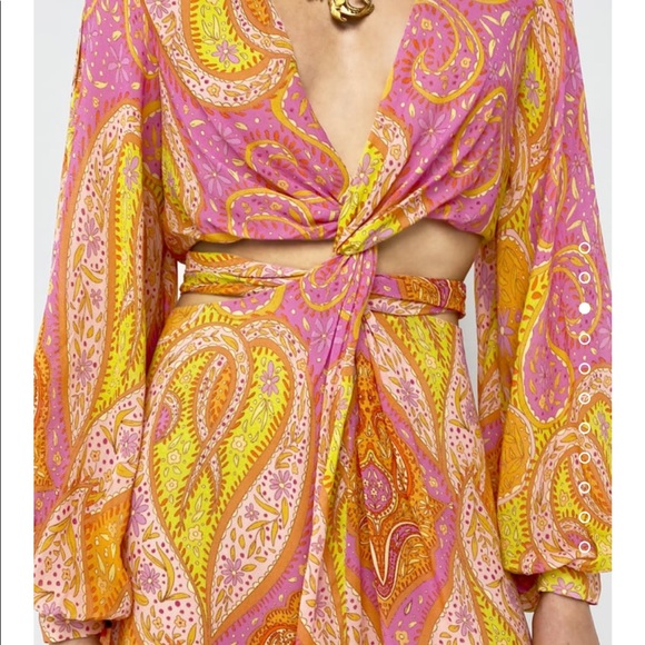 Zara Cut-out printed dress - Picture 8 of 10